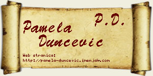Pamela Dunčević vizit kartica